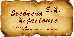Srebrena Mijailović vizit kartica